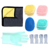 Pet Bathing Gloves Dog Bath Supplies Set