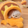 Honey Pot Cat Bed, Comfortable Memory Foam Cat Cave Bed, Honey Pot Pet Nest Pet Cave Bed, Kitten Cave Bed Sleeping House, Cute Cartoon Design Semi Closed Cat Cave Bed For Small Cats