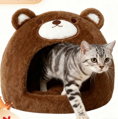 Cat Nest Winter Warm Closed Sleeping Kennel Four Seasons Universal