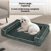 Kennel Stripe Dehaired Angora Removable Pet Bed