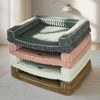 Kennel Stripe Dehaired Angora Removable Pet Bed
