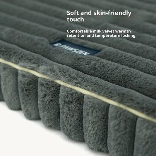 Kennel Stripe Dehaired Angora Removable Pet Bed